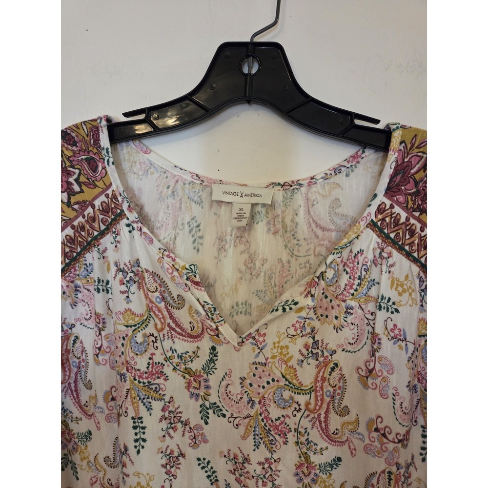 Vintage America paisley women's shirt-size XL